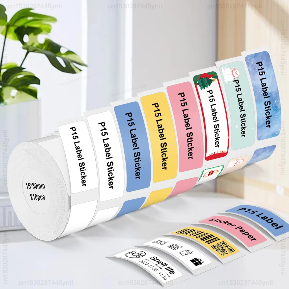 P15 fabricante de etiquetas fita portátil autoadesiva 12*40mm etiqueta papel terno para d30 marklife p15 p12 p11 dell q2 impressora de etiquetas