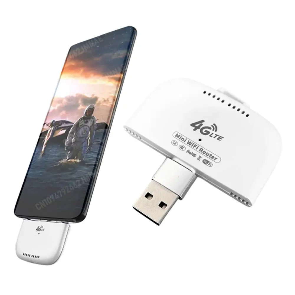 Modem wi-fi 4g lte de alta velocidade com adaptador usb, roteador 4g sem fio tipo-c, roteador móvel para rv, viagens, férias, acampamento, área remota