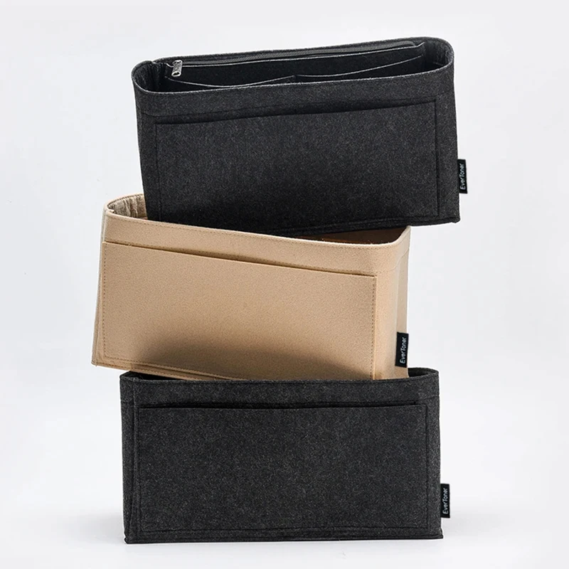 EverToner-organizador de inserción de fieltro para Goyard GM PM, Mini bolso de mano para mujer, bolso interior, bolsas con forro para cosméticos de viaje, moldeador