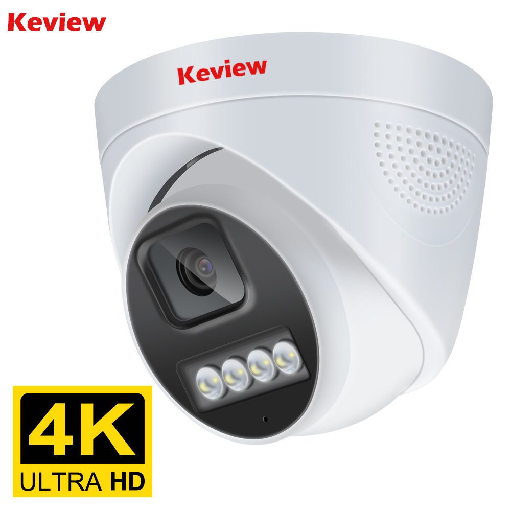 Cámara IP POE de 8MP y 4K para el hogar, sistema de videovigilancia de seguridad con Audio H.265 POE/no POE Onvif, gran angular de 2,8mm, IA, visión nocturna a Color