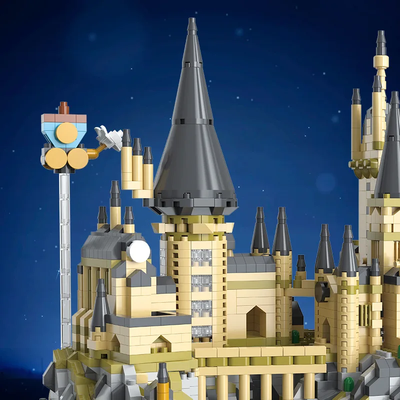 ใหม่หิน Magic Castle Creative Harrys โรงเรียนชุดเมือง DIY Building Blocks อิฐของเล่นสําหรับเด็กผู้ใหญ่ของขวัญ