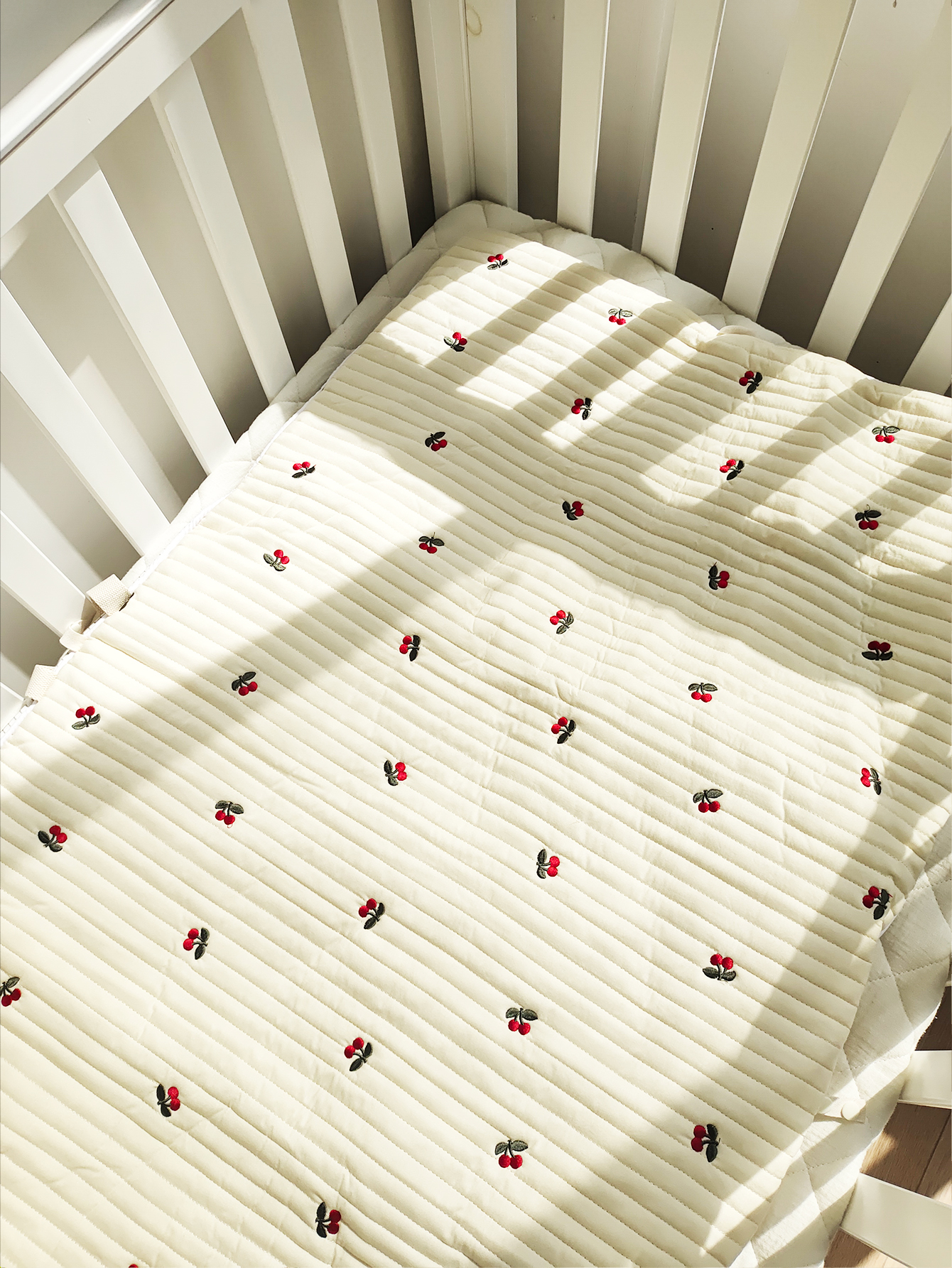 Bebê recém-nascido bordado algodão respirável almofada de cochilo dobrável colchão portátil