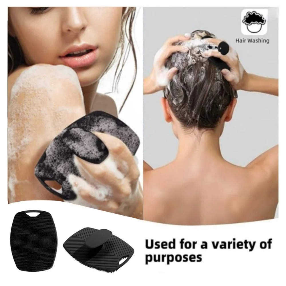 1pc silicone macio esfoliante escova limpador manual de limpeza corporal cuidados com o corpo purificador chuveiro massagem suave escova de banho de silicone