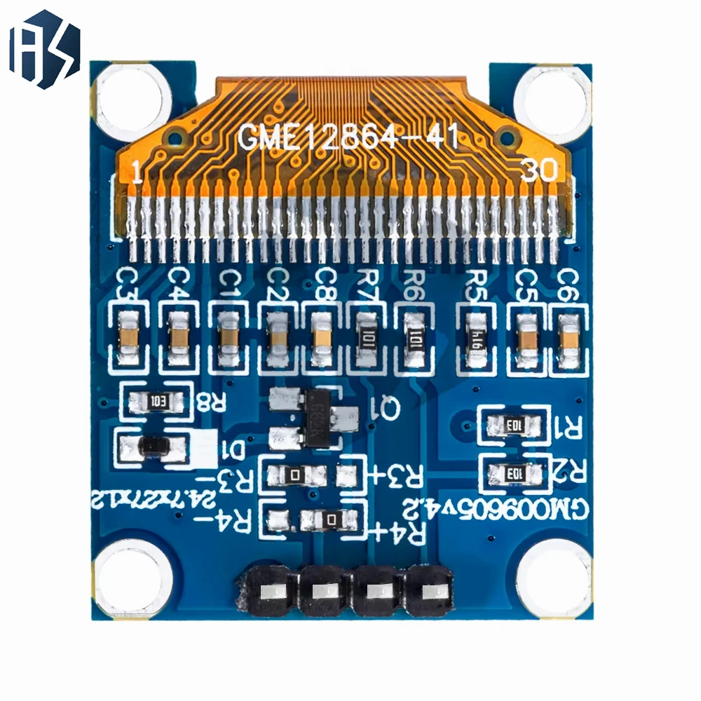 product 0.96 inch OLED IIC White/YELLOW BLUE/BLUE 12864 OLED Display with 4x4 key I2C SSD1315 LCD Screen Board for Arduino