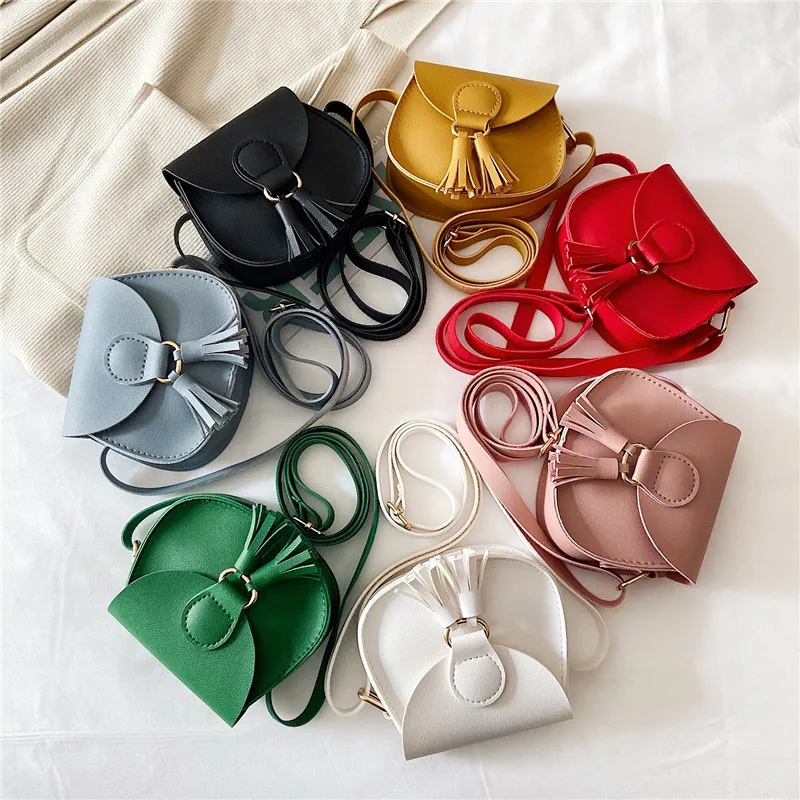 Novo mini crianças saco bonito plutônio borlas decoração princesa mensageiro sacos para meninas do bebê moda bolsa de ombro meninas presentes aniversário
