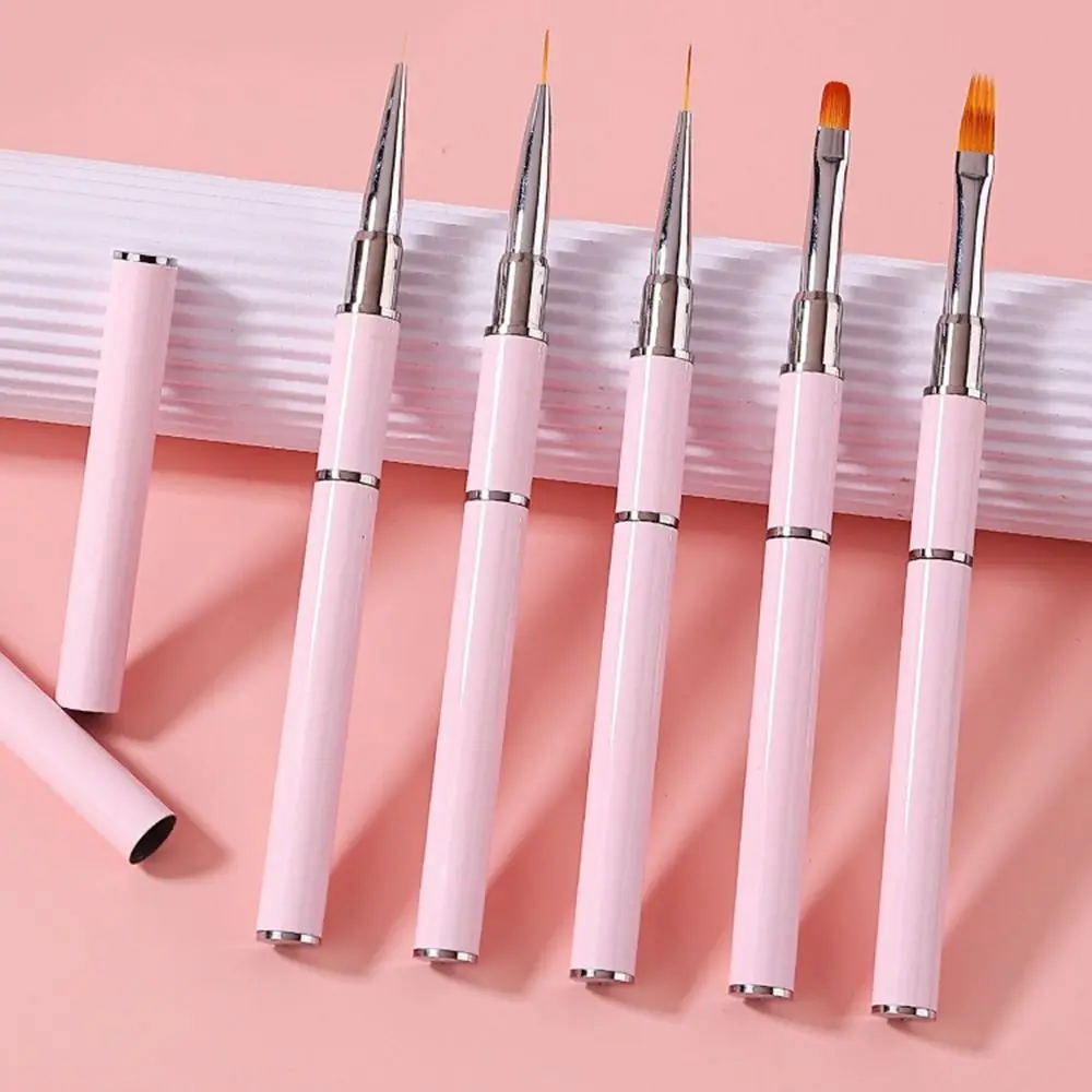 Juego de pinceles acrílicos de doble punta para manicura, herramientas profesionales para esmalte de uñas de Gel, delineador fino, pintura de flores, dibujo