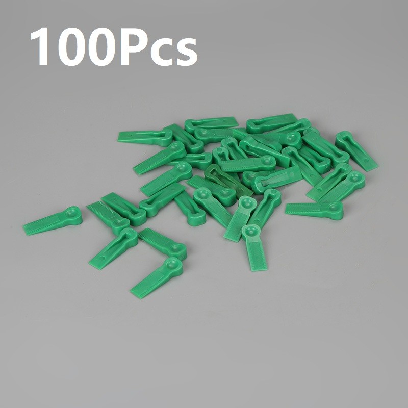 100Pcs Plastic Tile Spacers Reusable Positioning Clips Wall Flooring Tiling Tool Levels Wall Tiles Tile Adjustment Wedges Hand