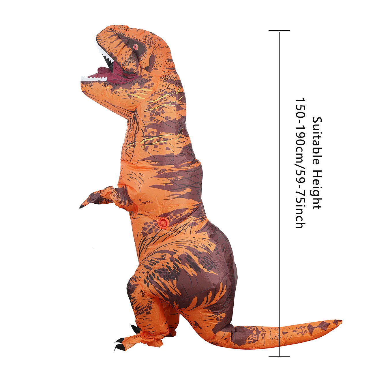 ชุดไดโนเสาร์เป่าลมสำหรับขี่ T-Rex คอสตูมสำหรับผู้ใหญ่ชุดแฟนซีชุดปาร์ตี้มาสคอตวันฮาโลวีน