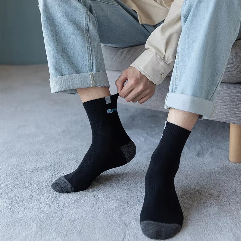 5/10 paia da uomo in fibra di bambù autunno inverno calzini da uomo in cotone traspirante calzino sportivo deodorante traspirante calzini da lavoro taglia 37-43