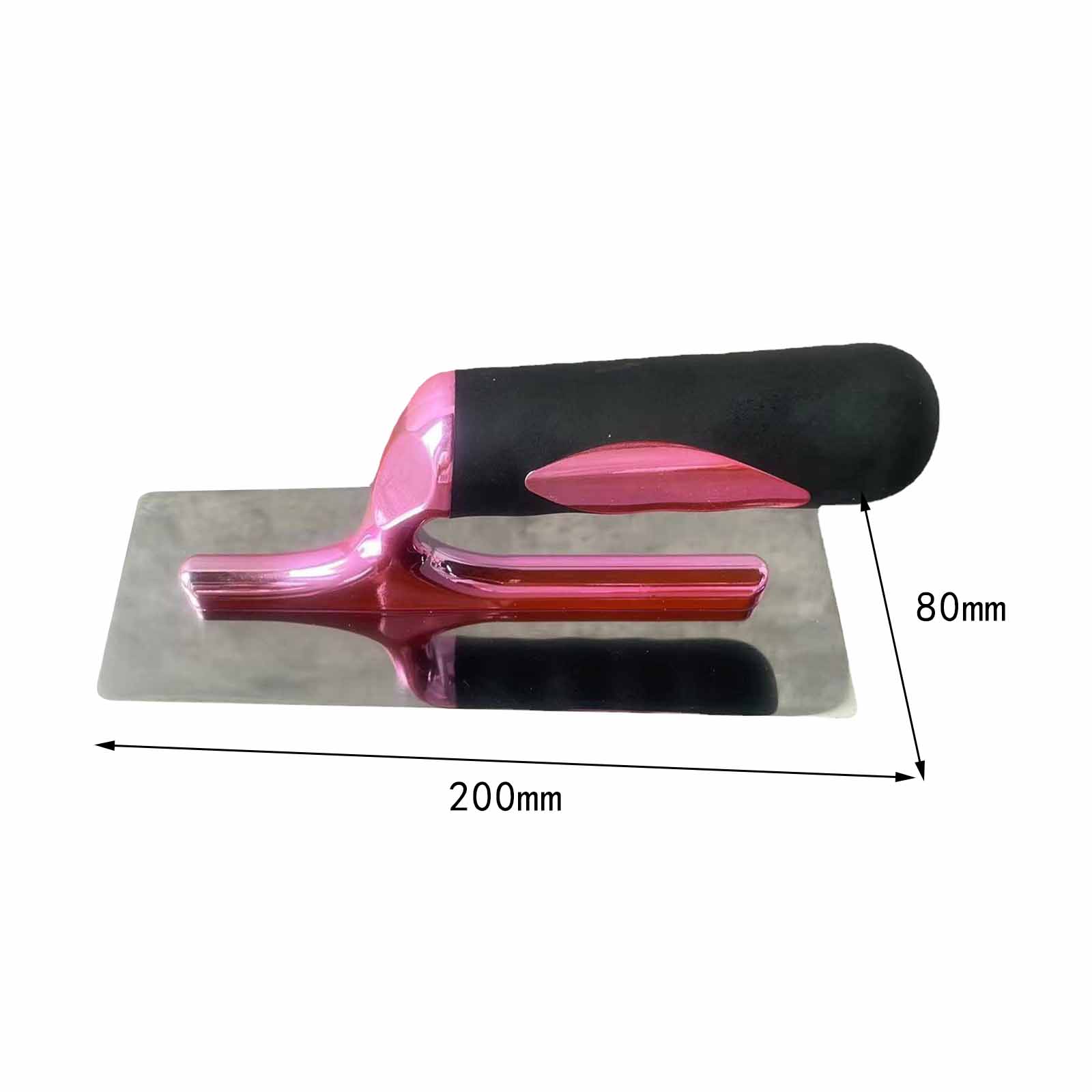 Espátula de aço inoxidável com cabo rosa, raspador de massa, faca de parede, ferramenta de revestimento, espátula de terra diatomácea para aplicação de massa em casa