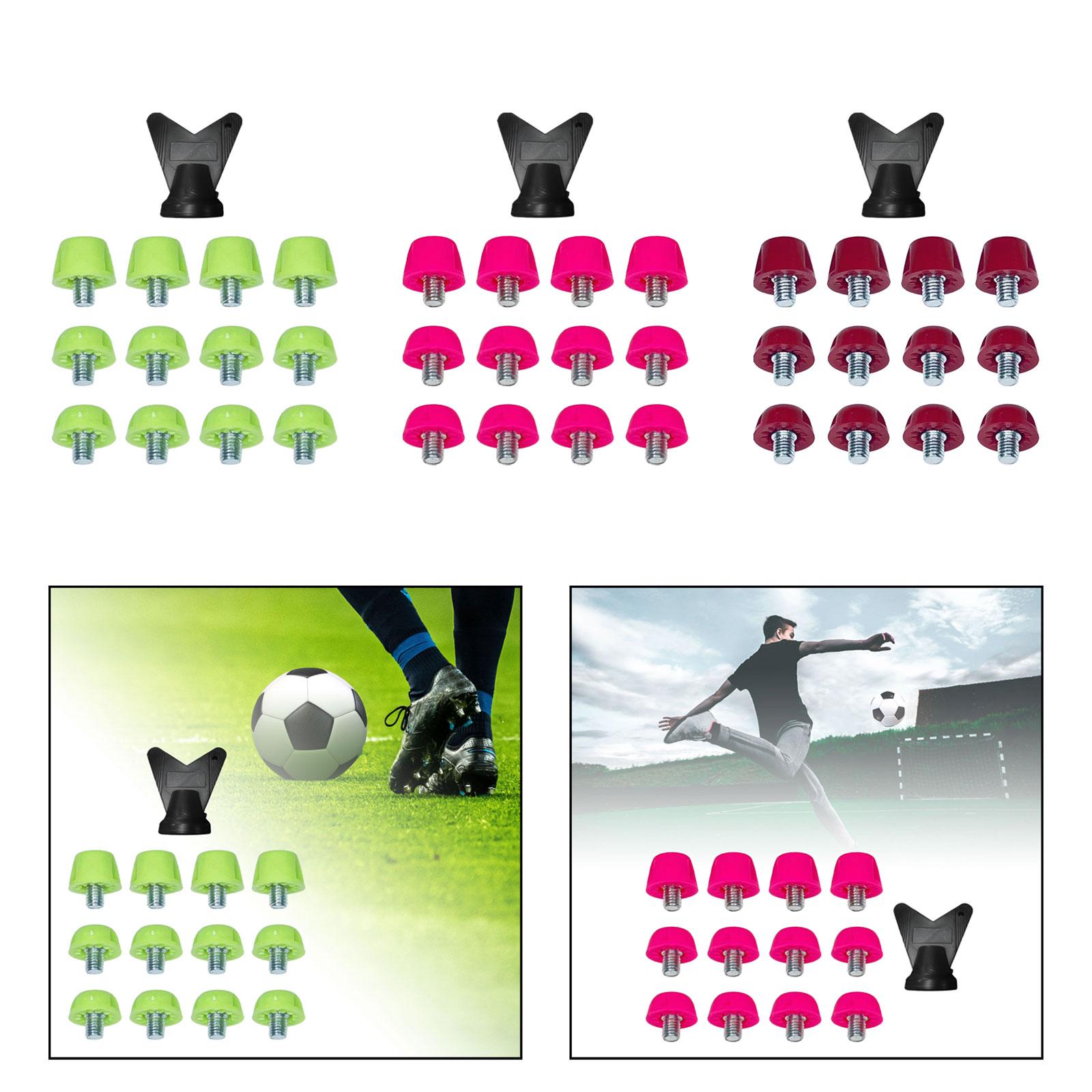12 ชิ้นรองเท้าฟุตบอล Studs ลื่นสกรูเกลียว 5 มิลลิเมตร Dia Turf Professional เปลี่ยน Spikes สําหรับกีฬาในร่มกลางแจ้งการฝึกอบรม