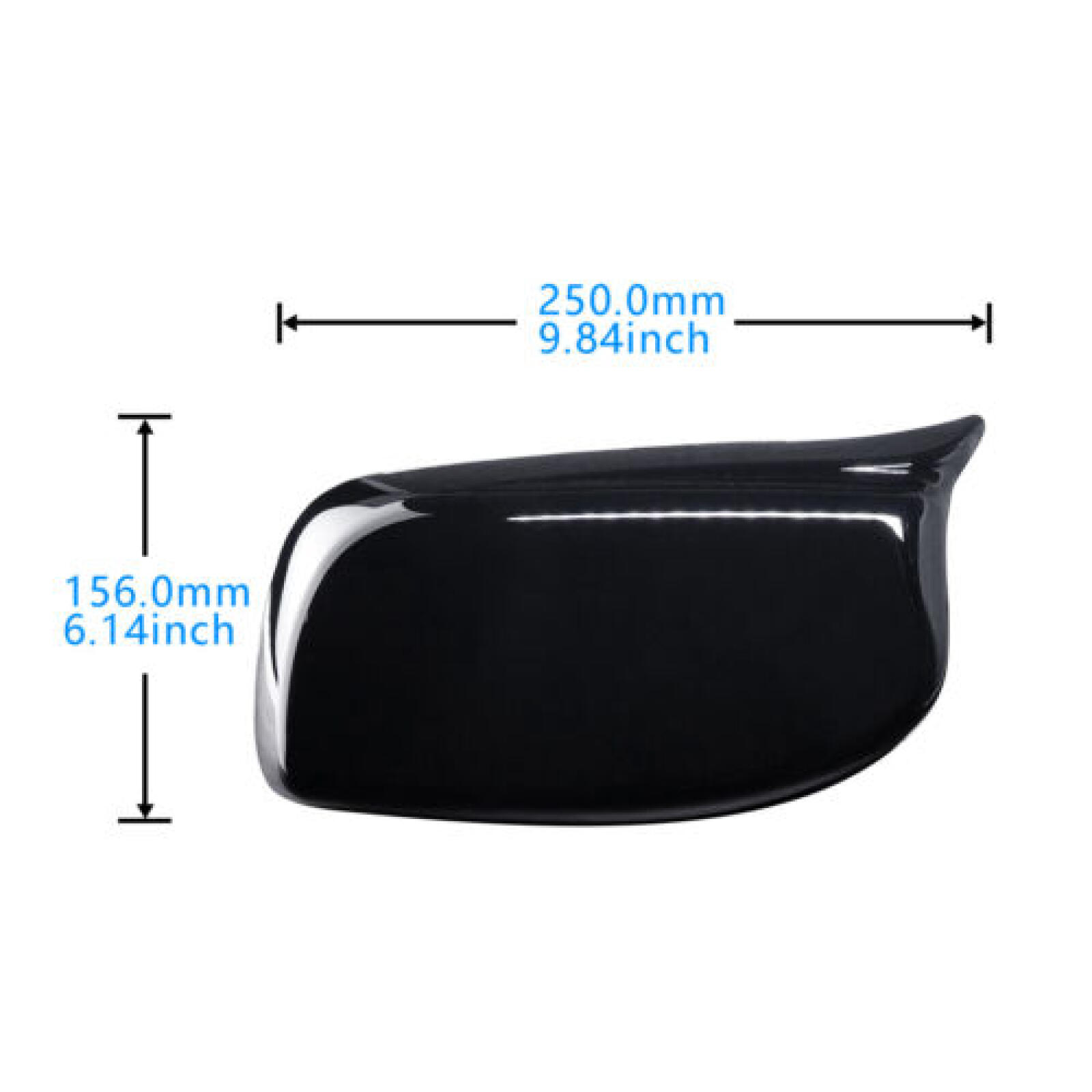 2PCS For BMW E60 E61 E63 E64 2004-2007 Gloss Black Wing Rearview Mirror Cover Caps