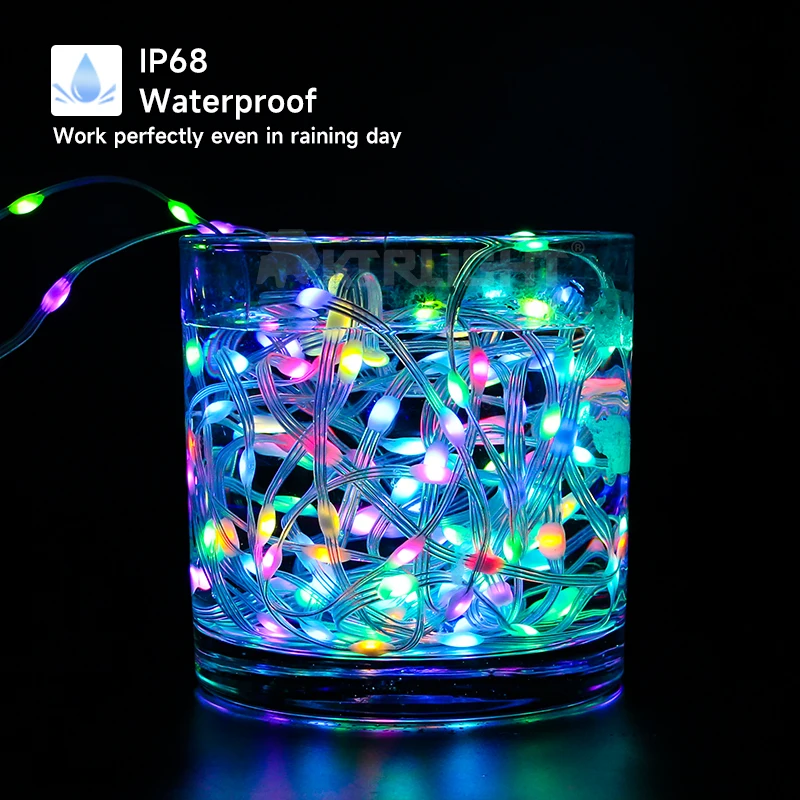 5V 12V WS2811 Clear Wire 3PIN Seed Pixel String Light Christmas lights for outdoor RGB Addressable Individually Fairy Light