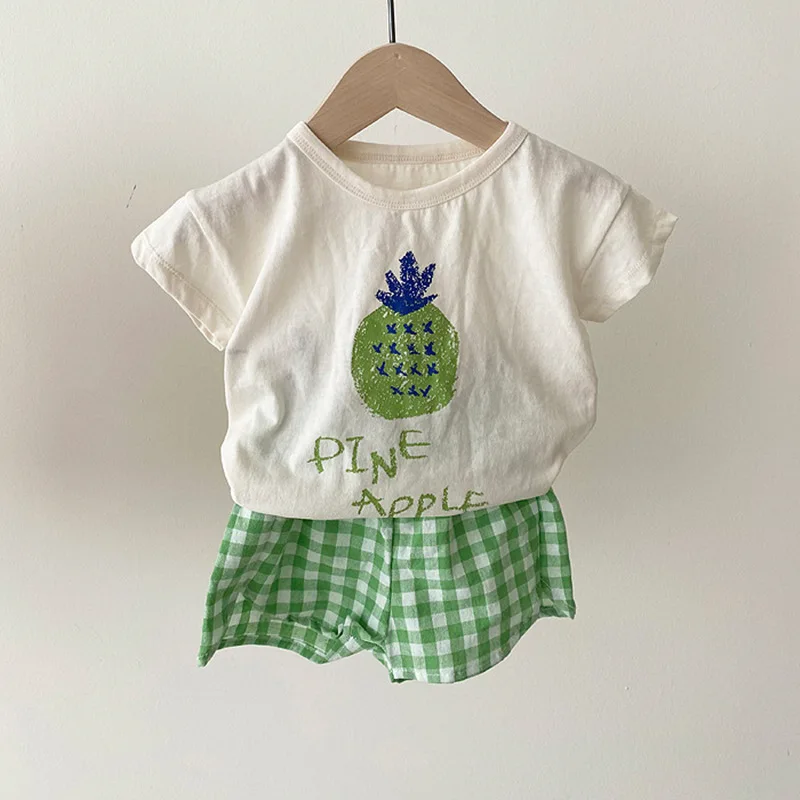 Conjuntos de pijamas para bebé, pijamas de algodón para niño, pijamas de verano sin mangas para bebé, ropa de casa de dibujos animados para niño