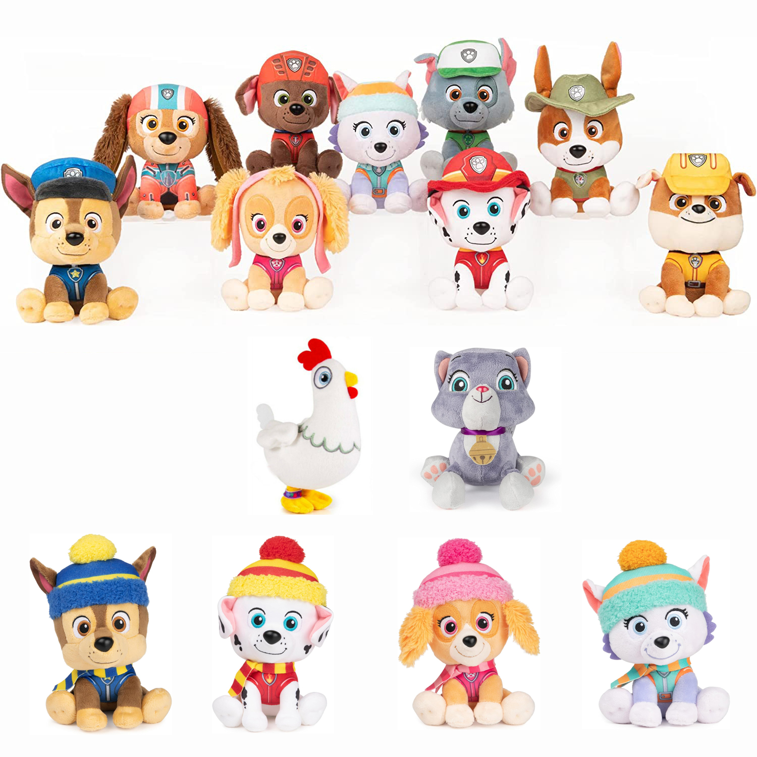 Hochwertige 2024 Paw Patrol Chase Everest Katze Huhn Kawaii Plüschtiere Anime Gefüllte Puppe Kinder Geburtstagsgeschenk Kinder Geschenk