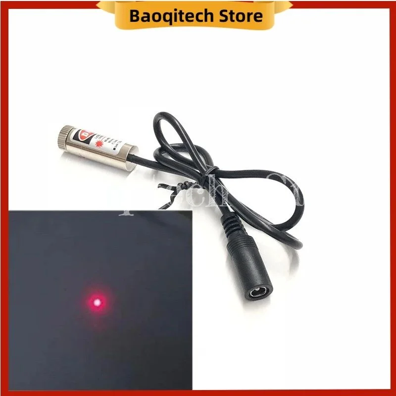 Lámpara de posicionamiento láser ajustable en forma de cruz con forma de punto rojo de 12mm 650nm 5mW enchufe CC 3V 5V 9V 12V