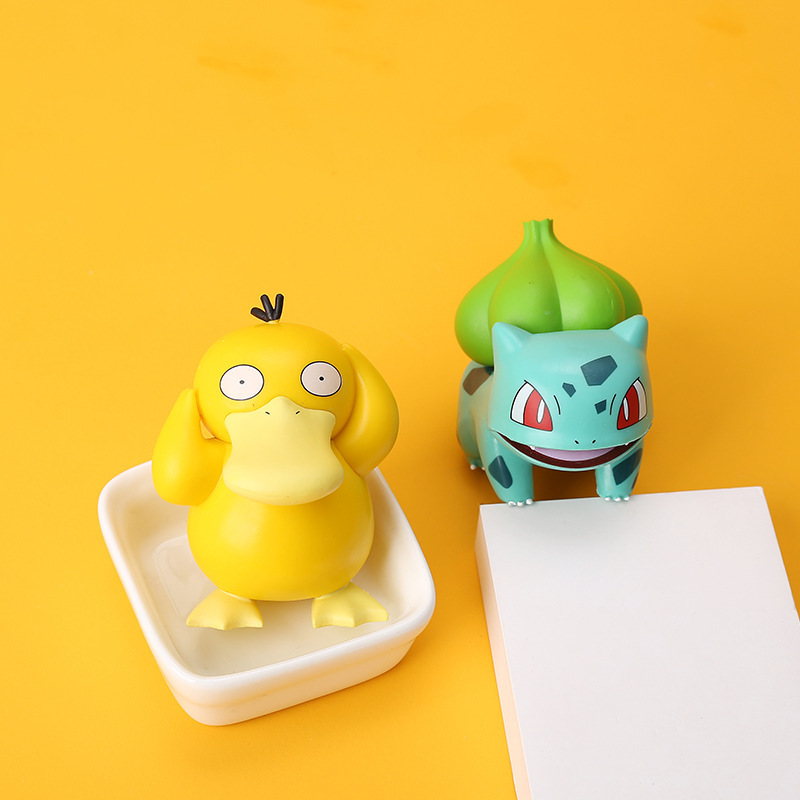 5-8cm Pokemon Anime rysunek Pikachu Charmander Squirtle Bulbasaur Psyduck śliczna lalka zwierzę akcja zbieraj Model zabawka dla dzieci prezent