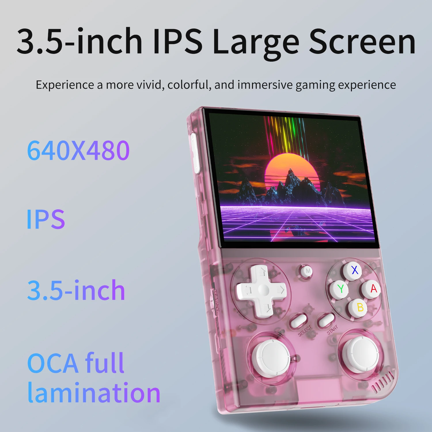 BATLEXP G350 consola de juegos portátil Retro Linux sistema de 64 bits pantalla IPS de 3,5 "RK3326 reproductor de vídeo portátil de bolsillo 64GB 4000 juegos