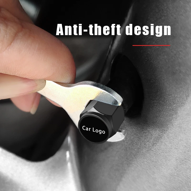 5PCS Car Wheel Tire Valve Cap Tyre Stem Cover Auto Accessory For Audi A3 A4 B5 B6 A3 8P 8V 8L A5 A6 C6 C5 A1 A7 A8 Q2 Q3 TT RS3
