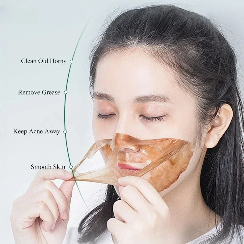 หน้ากากทําความสะอาดลึก Blackhead Remover ฉีกขาดดึงหน้ากากใบหน้า Moisturizing Oil Control Shrink Pore ปรับปรุงผิวหยาบหน้ากากโคลน
