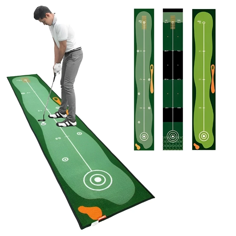 Tapete de golfe colocando esteira treinamento ao ar livre indoor colocando prática golfe verde fairway almofada lavável antiderrapante 50x300cm jh1041