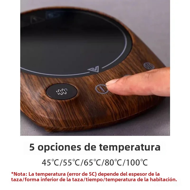 Placa calefactora eléctrica para bebidas, calentador inteligente de tazas de café, té de la leche, 200W, para escritorio, 5 temperaturas con temporizador, apagado automático