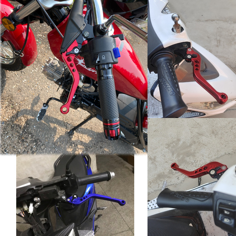 Universal Motocicleta Freio a Disco Duplo, Alavanca Alça De Alumínio CNC, Modificação Modificada Acessórios, Moto