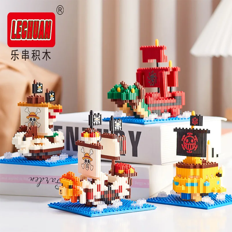 Linkgo Connection Building Blocks One Luffy Chopper Piece Boa Franky Zoro Nami Robin Jinbei Brook 3D Модель Мини-кирпичная фигурка Игрушка