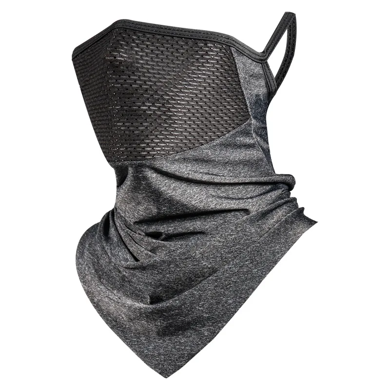 Máscara de verano para hombre, pañuelo de cara completa para bicicleta, Bandana de ciclismo, máscara de protección UV, bufanda transpirable de seda helada para colgar en la oreja al aire libre