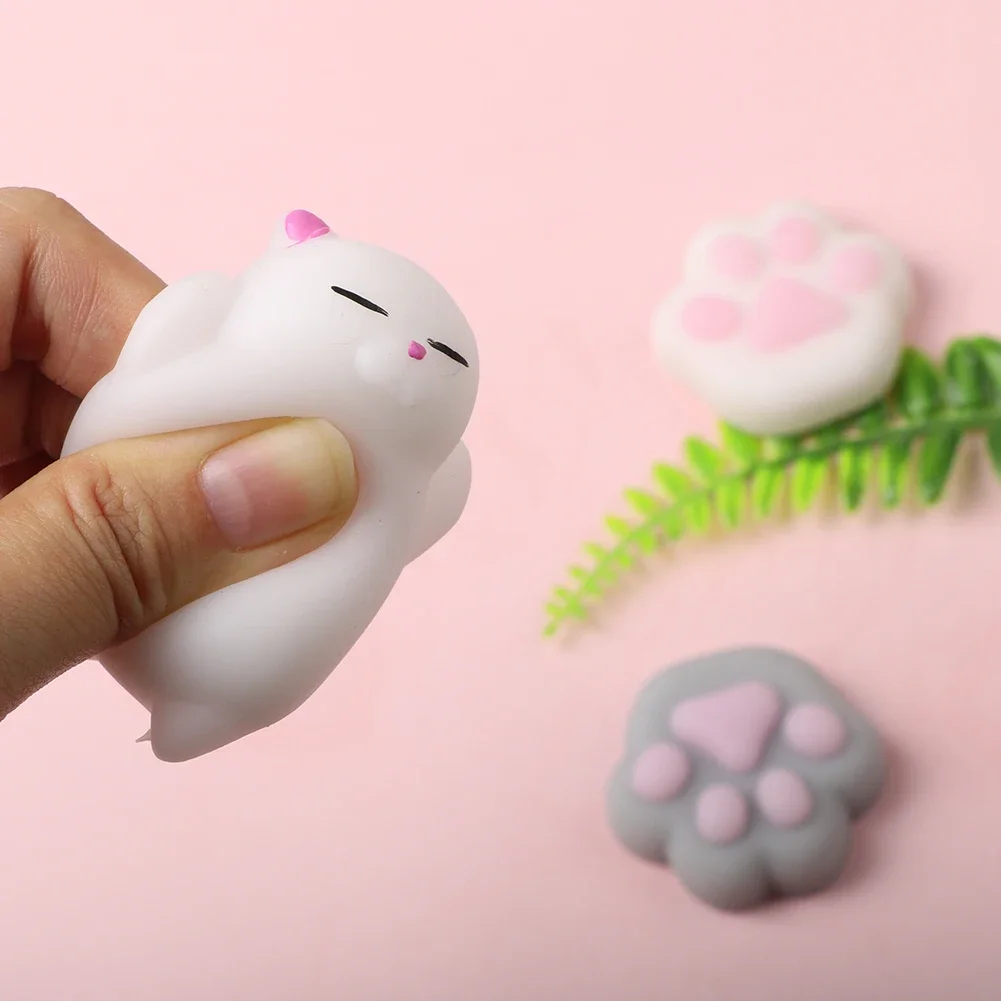 น่ารัก Squishy Mochi สัตว์ความเครียดบรรเทาของเล่น TPR บีบ Pinch ของเล่นตลก Kawaii Cat Paws Abreact ของเล่นสําหรับเด็กผู้ใหญ่