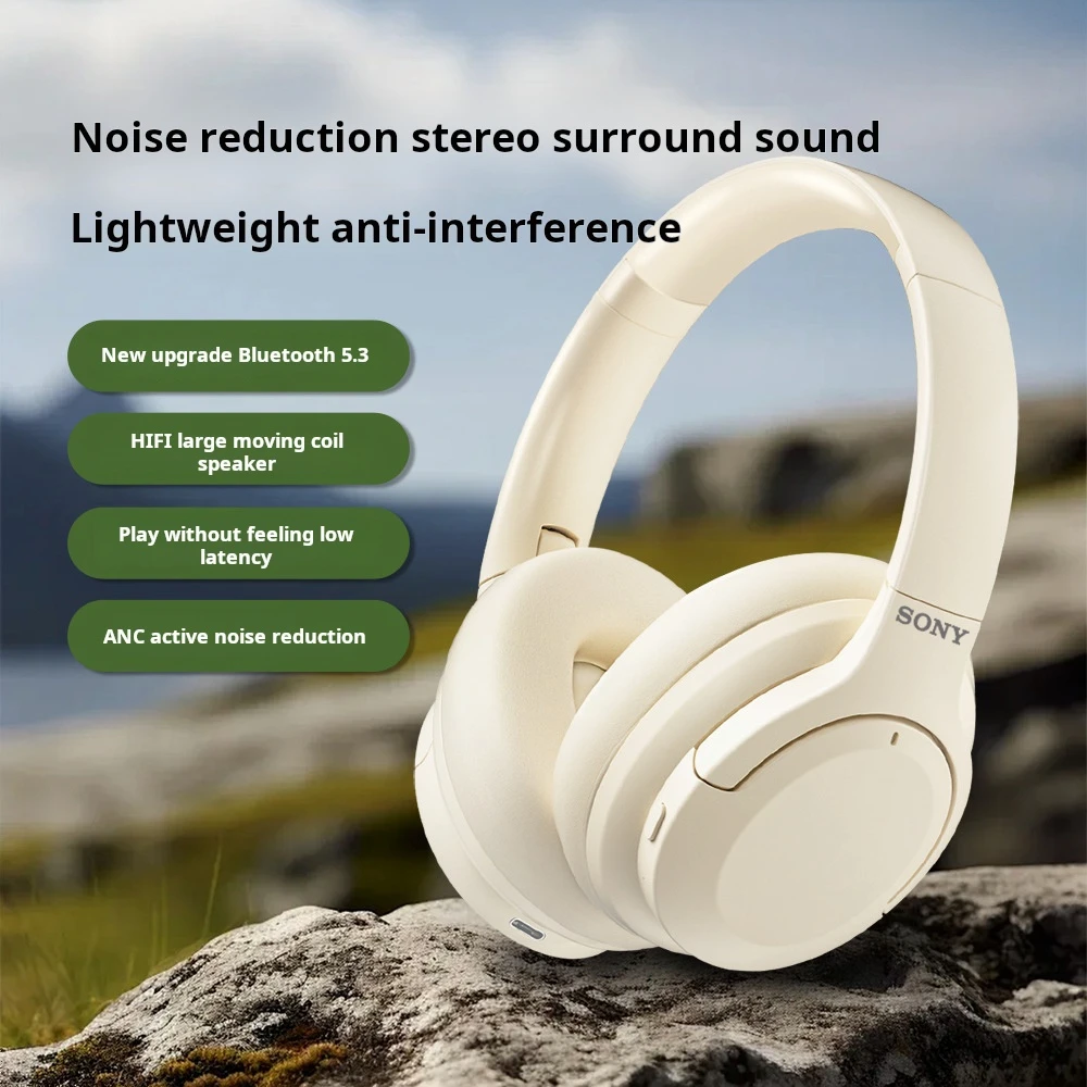SONY-auriculares inalámbricos D2-ANC, cascos con Bluetooth 5,3, plegables, deportivos, con micrófono, para música, originales