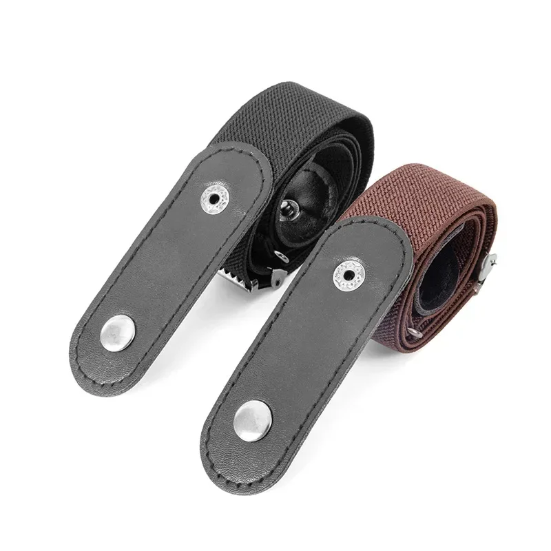 Nueva banda elástica ajustable para la cintura, cinturón Invisible, cinturones sin hebilla para mujeres y hombres, pantalones vaqueros, vestido sin hebilla, fácil de usar