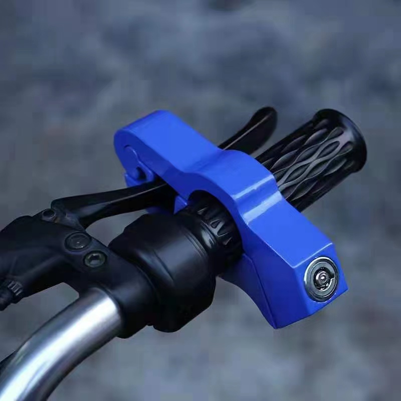オートバイ用の盗難防止ハンドルバー,2つのキー,単気筒ロック,電気自動車,アルミニウム合金