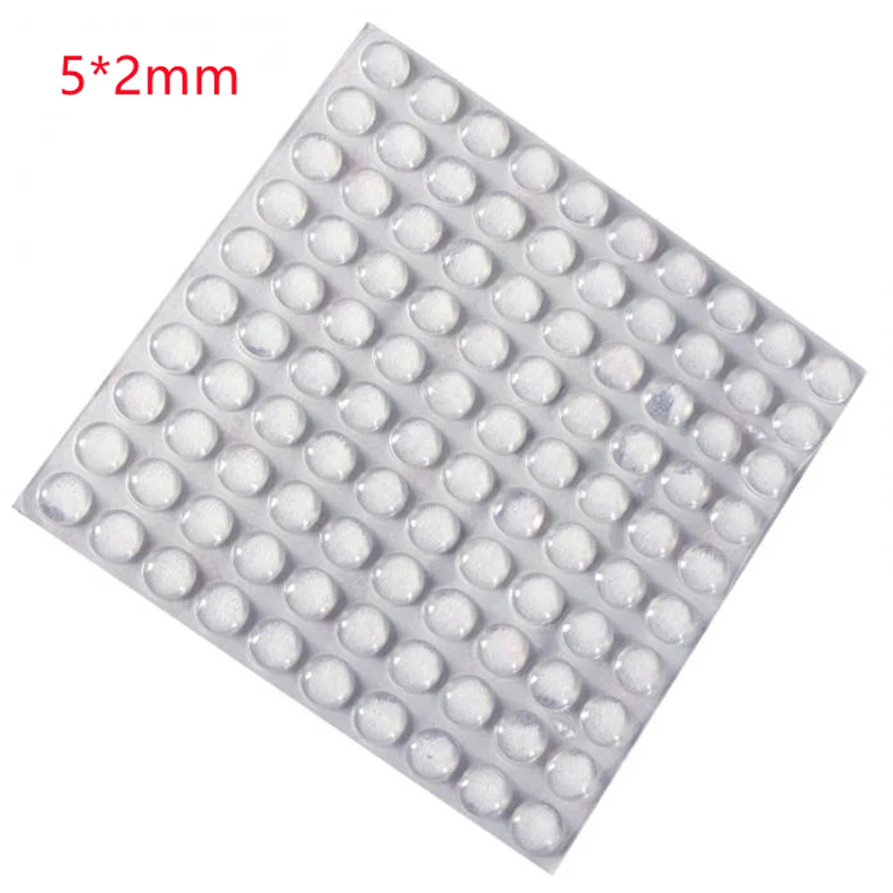 100Pc Auto Adesivo Rotondo In Gomma di Silicone Paraurti Trasparente Antiscivolo Ammortizzatore Piedi Pads Ammortizzatore 5*2/6*2/8*2mm Per Scegliere
