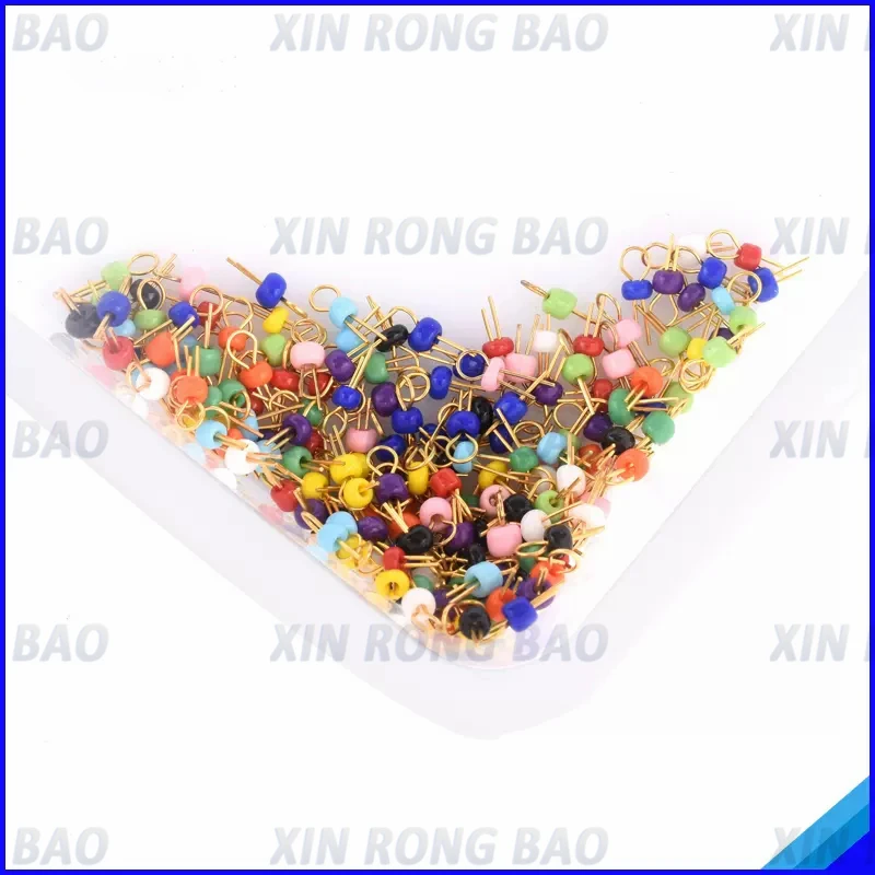 100PCS PCB 테스트 포인트 테스트 포인트 세라믹 구리 금도금 프로브 원통형 테스트 링 비드 회로 기판 테스트