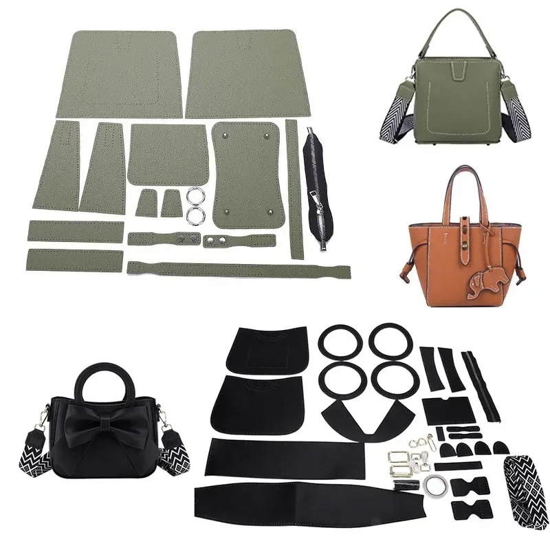 DIY Nähen handgemachte Tasche Set Shloulder Riemen Luxus Leder Tasche machen Kit Hand Nähen Zubehör für Damen Handtasche
