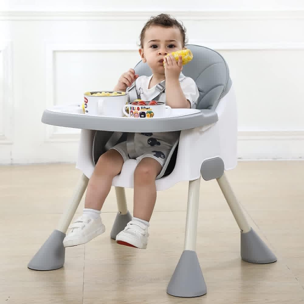 UBRAVOO Baby Hochstuhl 6 Monate Plus, 2-in-1 mit Fußstütze, abnehmbarem Doppeltablett, leicht zu reinigen Fütterung
