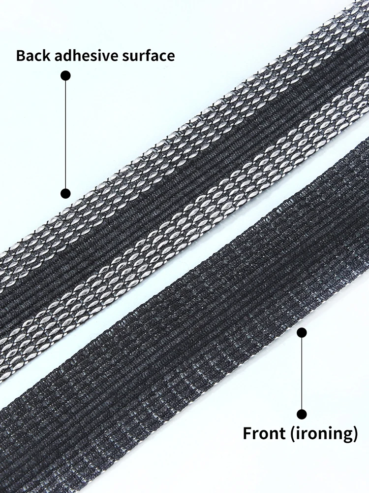 Fita autoadesiva para bainha de calças, 2-10m, pasta de borda de calças, calça de ferro, encurtar, reparo, fita de bainha jeans para tecido de costura diy