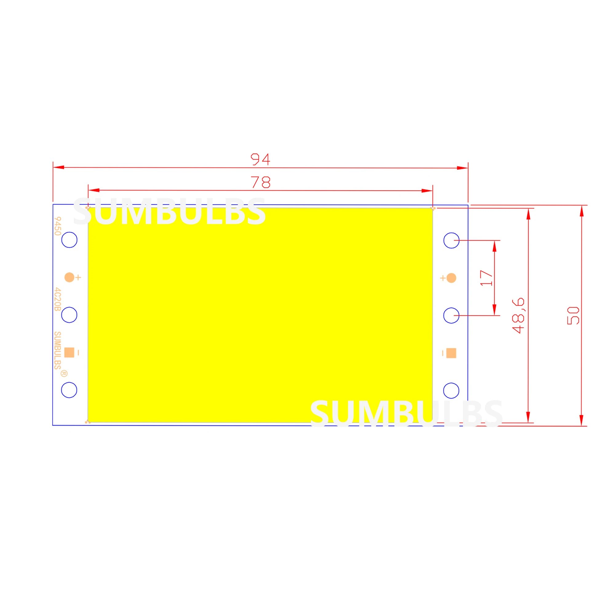 Âm Trần 12V COB Đèn LED Panel 94X50MM 15W Siêu Sáng Ấm Tự Nhiên Trắng Lạnh dải Xanh Đèn Sóng RF Bộ Điều Khiển