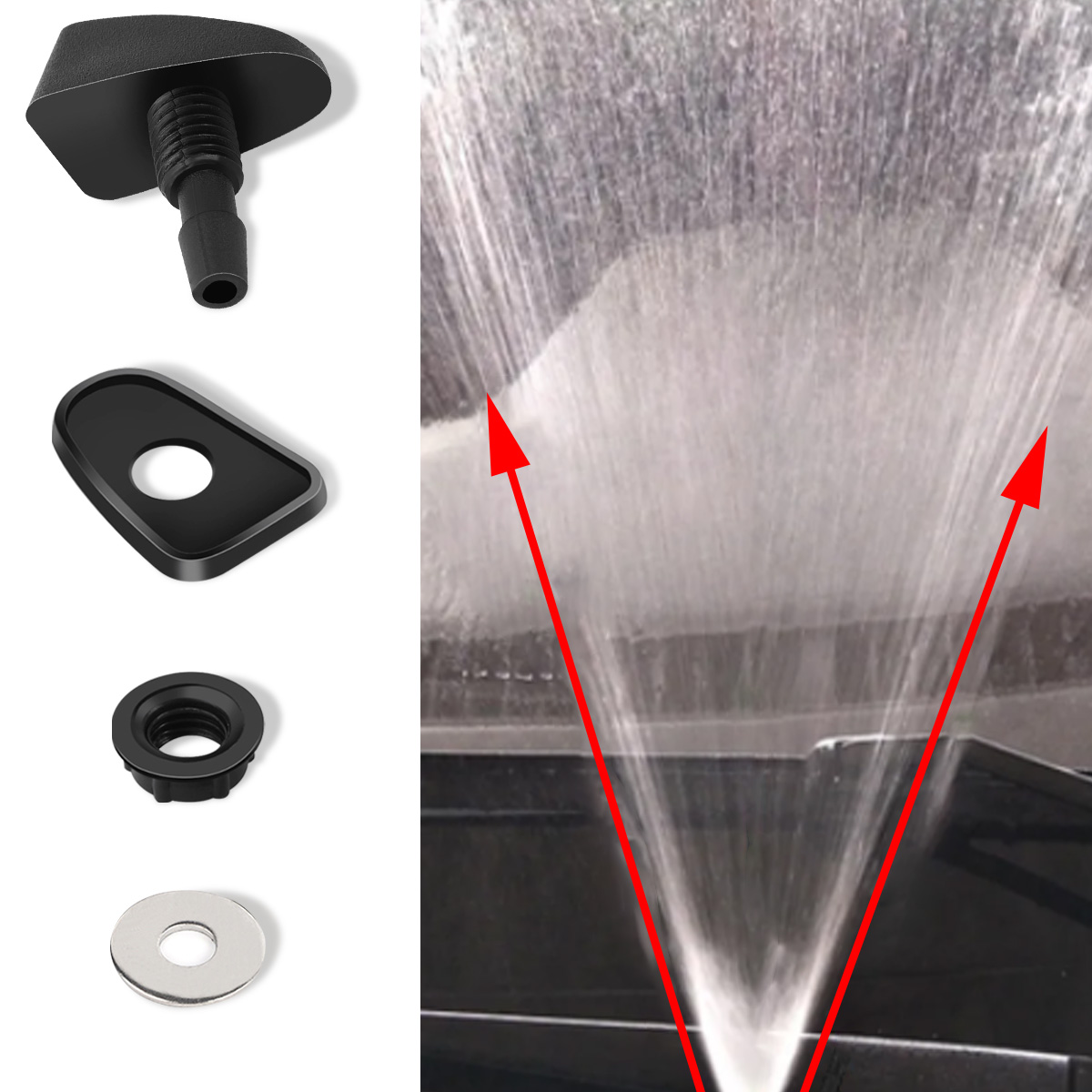 2 Stks/set Universele Ruitenwisserspuit Sproeikit Sproeikit Sprinklerventilatormondstuk Afdekkleding Wasmachine Instelbaar