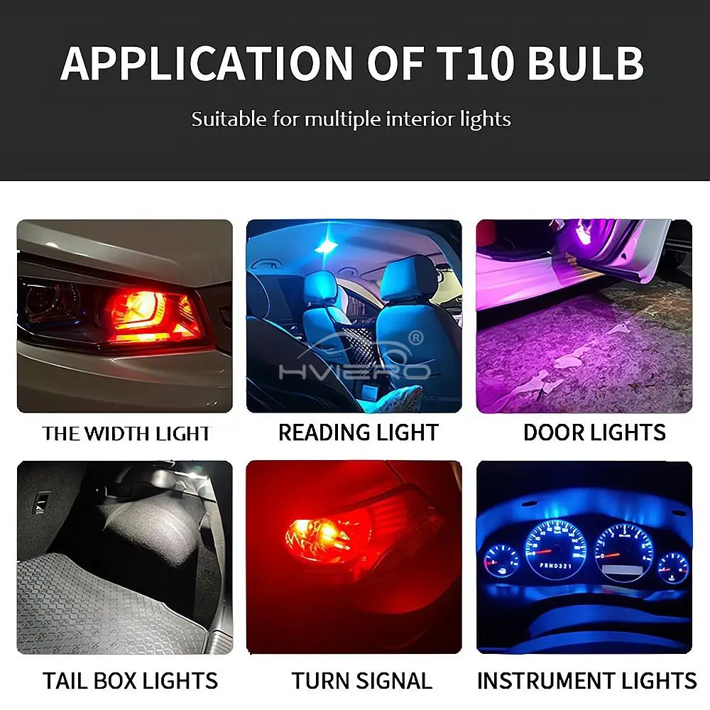 2/4 W5W 194 T10 แก้วที่อยู่อาศัย Cob LED บ้านหลอดไฟ 6000K Wedge ป้ายทะเบียนโคมไฟโดมแสงสีขาว Diedo Auto ภายในอ่าน 12V DC