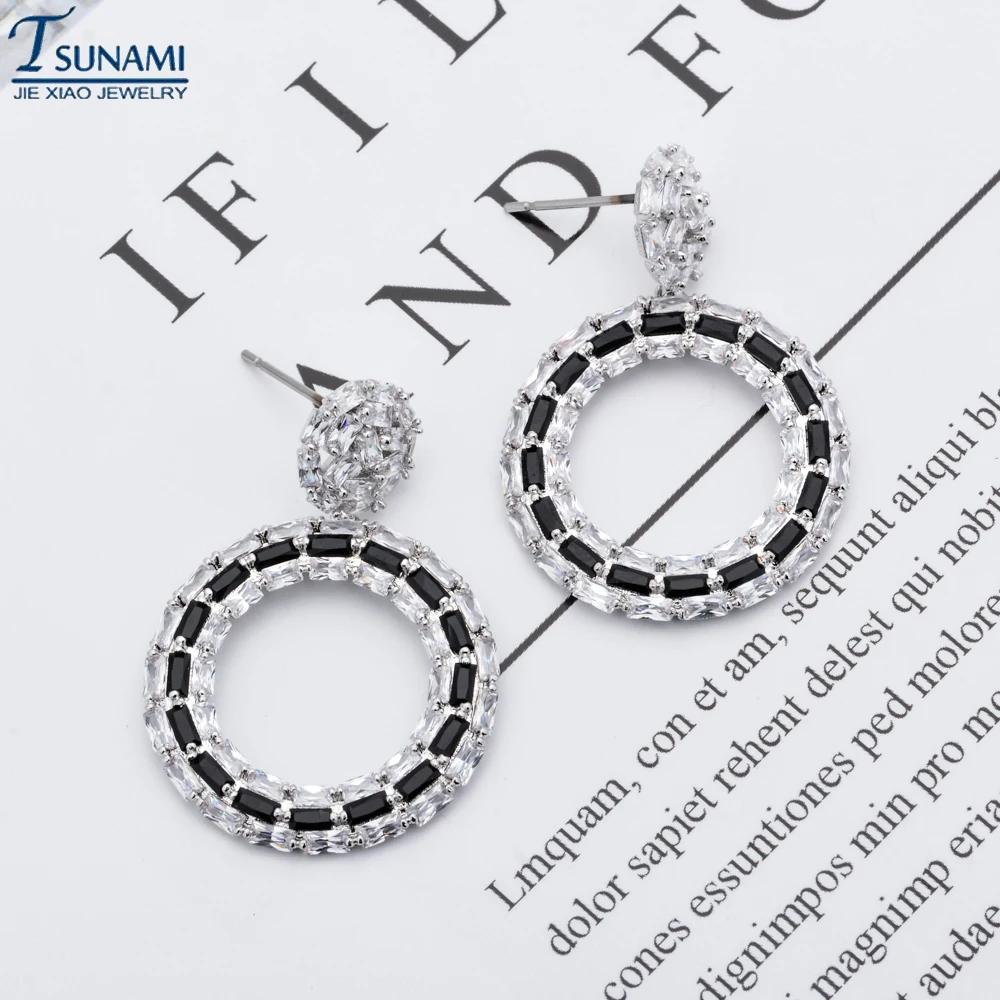 Anting-anting zirkon kualitas tinggi trendi baru untuk wanita anting-anting perhiasan pesta pernikahan desain kreatif mode untuk pengiriman Drop