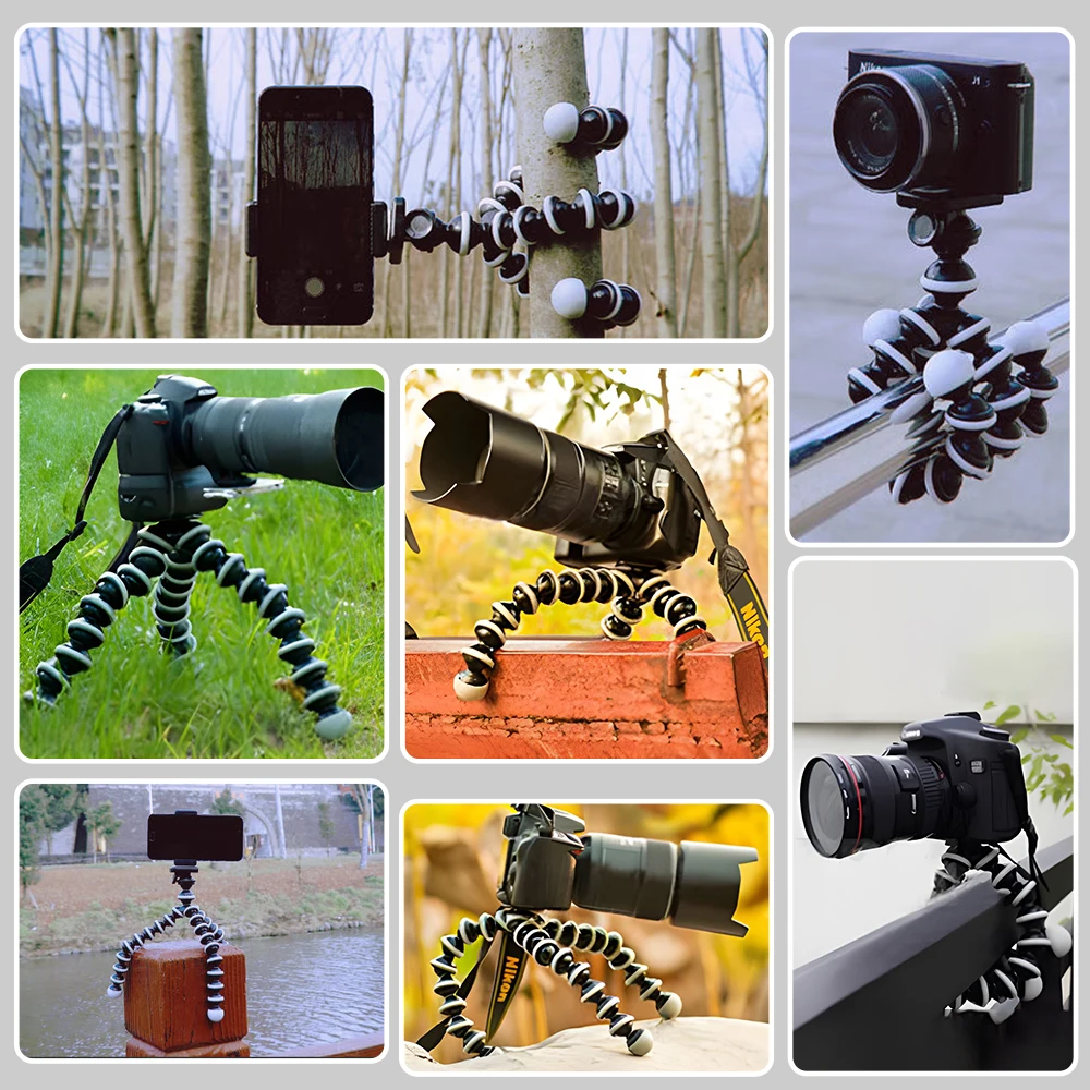 Trípode de pulpo para teléfono inteligente Dslr y cámara Mini trípode de escritorio plegable Flexible para accesorios de Cámara de Acción Gopro