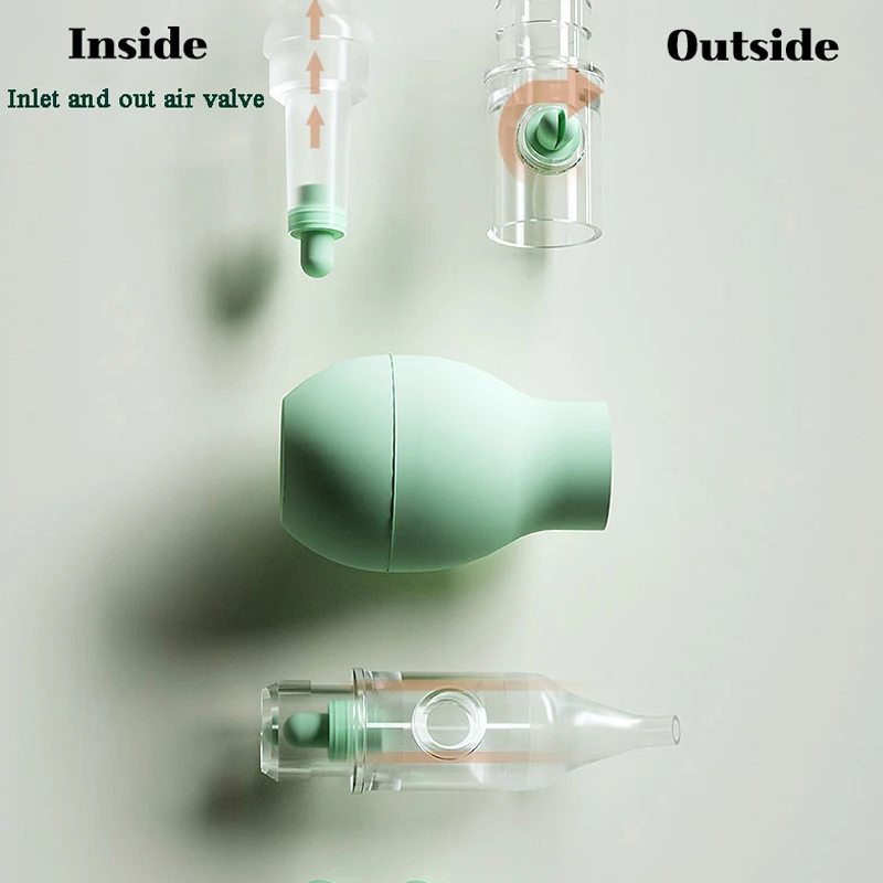 Miękki aspirator do nosa dla niemowląt z zabezpieczeniem przed cofaniem się, ssawka do nosa dla noworodków, silikonowy odkurzacz do nosa dla niemowląt, bezpieczne narzędzie do pielęgnacji i diagnostyki.