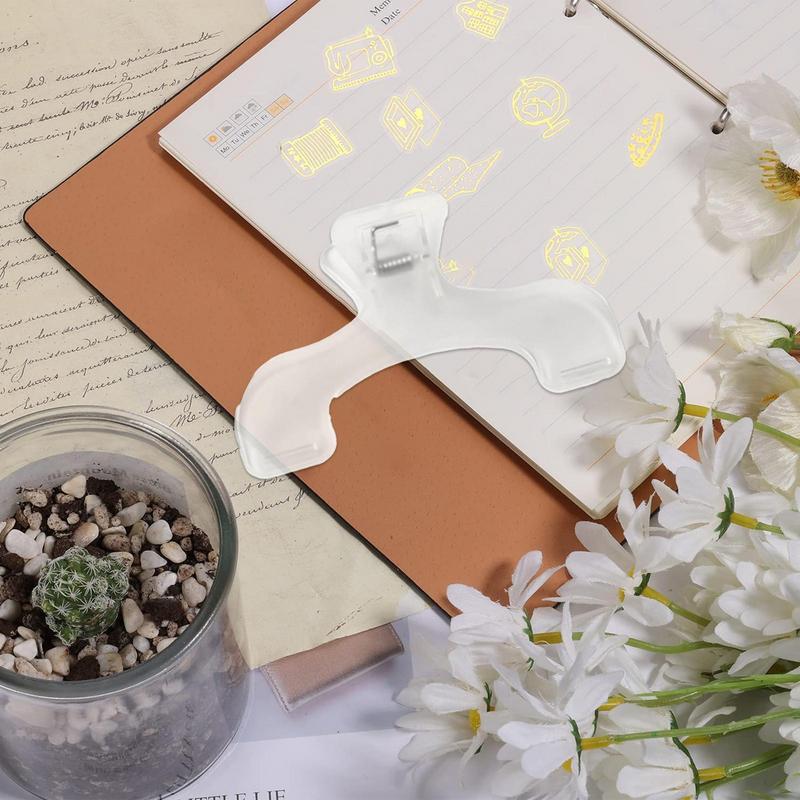 Clips de Page de Livre Transparents, Marqueur à réinitialisation pour la Maison, l'École, les Librairie et Lecture Facile