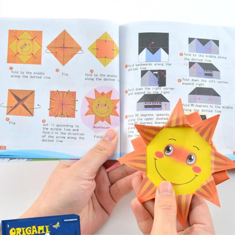 108 Pagina's Montessori Speelgoed Cartoon Dier Origami Papier DIY Kids Craft Speelgoed Handwerk Parper Art Educatief Speelgoed voor Kinderen Gift
