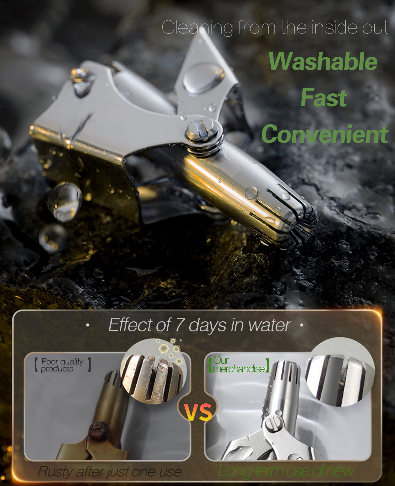 ผมจมูกTrimmerสําหรับชายไม่มีเสียงรบกวนล้างทําความสะอาดได้ด้วยตนเองจมูกTondeuseผมTrimmerмса aparador delos do nariz