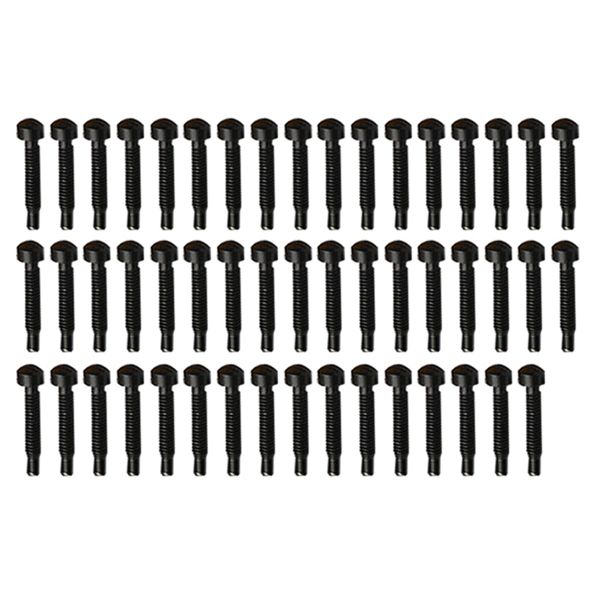 BAAU 50 個ピックアップ金属ピン-一言閉鎖 3x21MM/5.0MM (直径 3.0MM) ギターピックアップ部品ネジロッドブラック