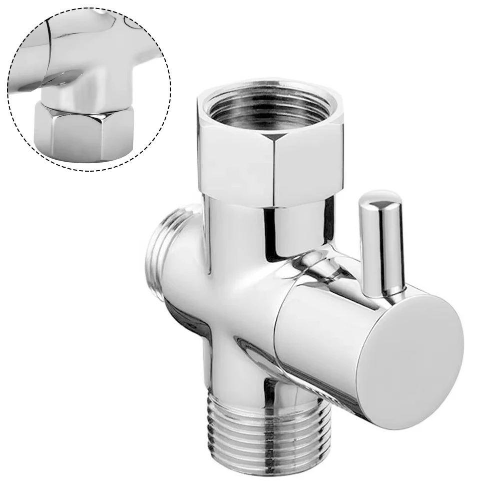G1/2in 3 Way วาล์วเปลี่ยนทิศทาง T-Adapter Converter สําหรับฝักบัวทองเหลือง Water Tap Connector ก๊อกน้ําห้องน้ําเครื่องแยกน้ํา