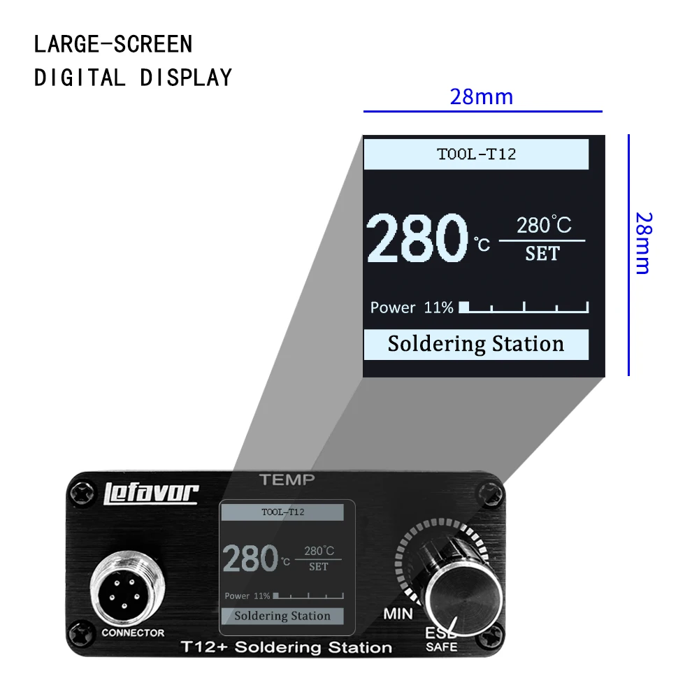 T12 75W Digital Soldering Iron StationTips Welding Rework Station  temperature adjustable control  microcontroller